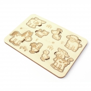  Puzzle educativ pentru copii cu animale domestice